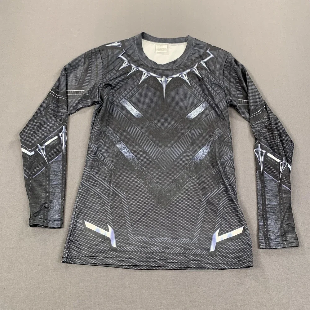 Black Panther Shirt Kids 3XL Black Marvel Long Sleeve‎ Superhero Costume Top